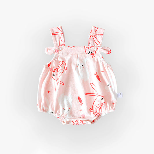 Baby Sling Bag Fart Clothes Baby Summer Thin Section Female Baby Suspender One-Piece Clothes Princess Summer Clothes Triangle Rompers