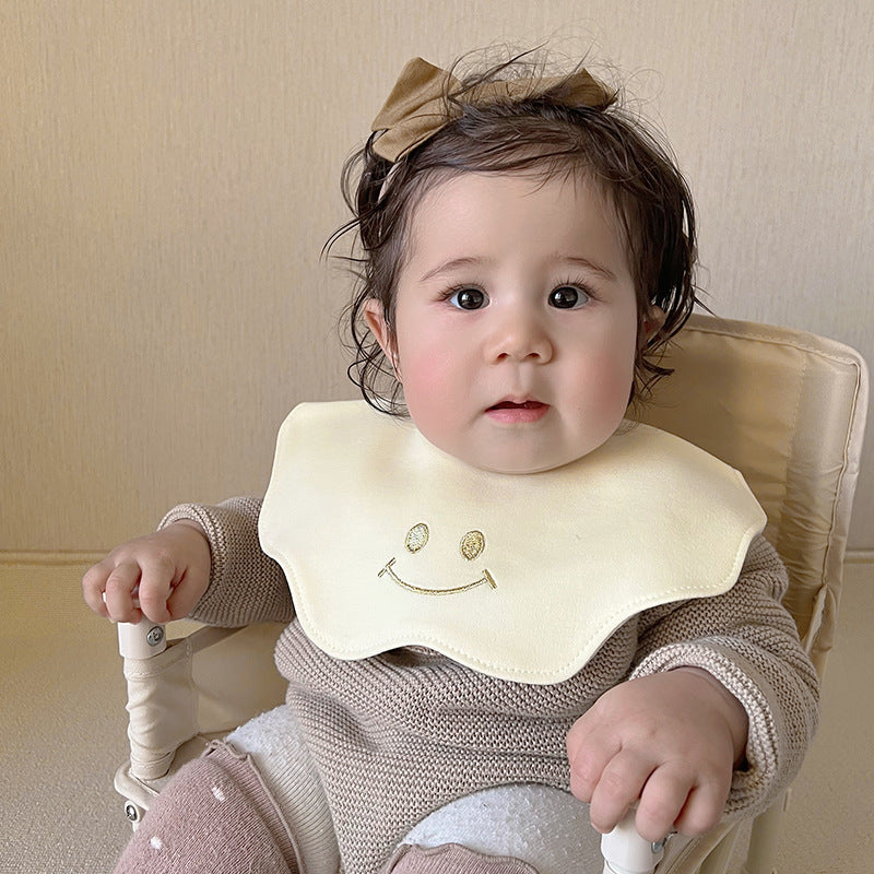 Ins New Baby Saliva Towel Petals 360 Degree Rotatable Baby Bib Cotton Bib Mother And Baby Supplies