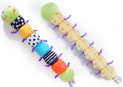Neonatal gummed caterpillar height ruler comforting plush doll baby toy 0-1 year old puzzle toy