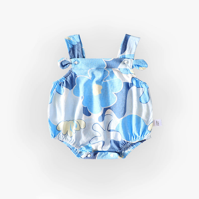 Baby Sling Bag Fart Clothes Baby Summer Thin Section Female Baby Suspender One-Piece Clothes Princess Summer Clothes Triangle Rompers