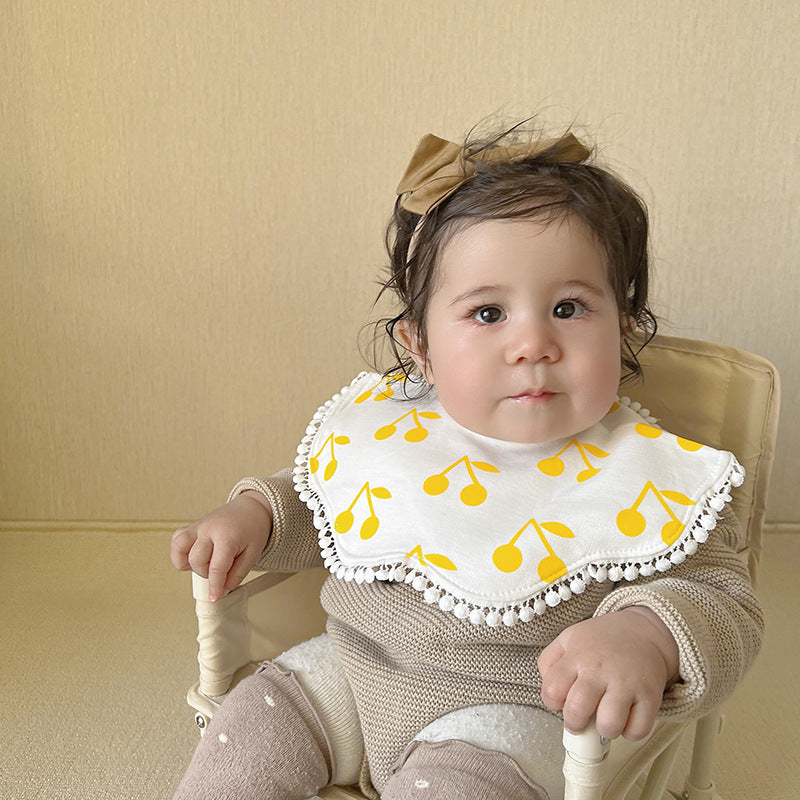 Ins New Baby Saliva Towel Petals 360 Degree Rotatable Baby Bib Cotton Bib Mother And Baby Supplies