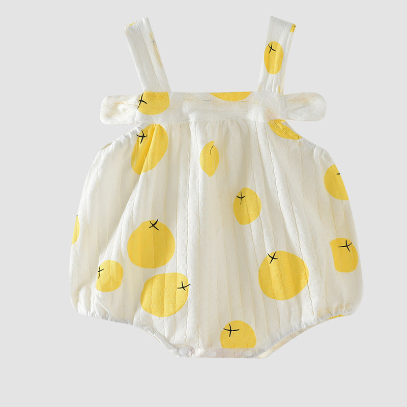 Baby Sling Bag Fart Clothes Baby Summer Thin Section Female Baby Suspender One-Piece Clothes Princess Summer Clothes Triangle Rompers