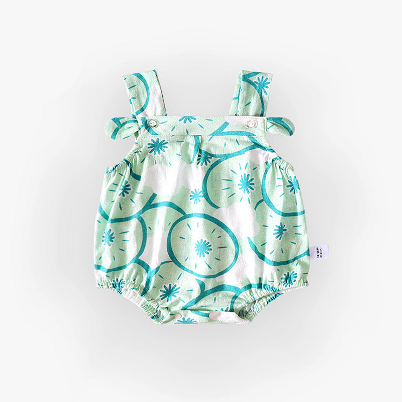 Baby Sling Bag Fart Clothes Baby Summer Thin Section Female Baby Suspender One-Piece Clothes Princess Summer Clothes Triangle Rompers
