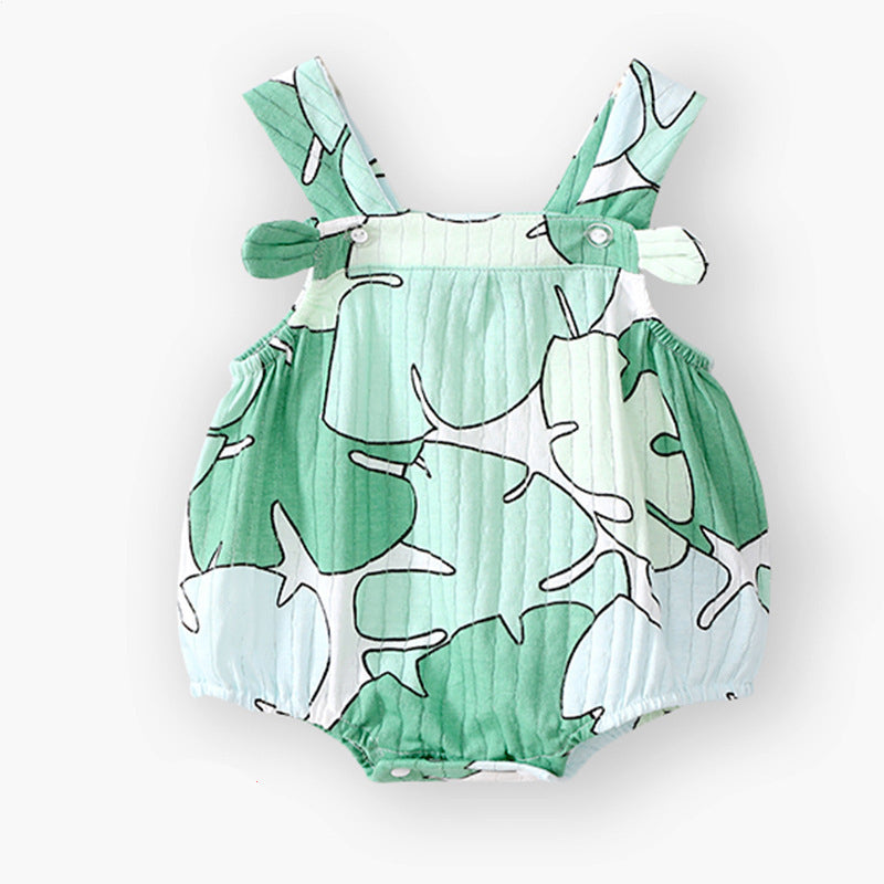 Baby Sling Bag Fart Clothes Baby Summer Thin Section Female Baby Suspender One-Piece Clothes Princess Summer Clothes Triangle Rompers