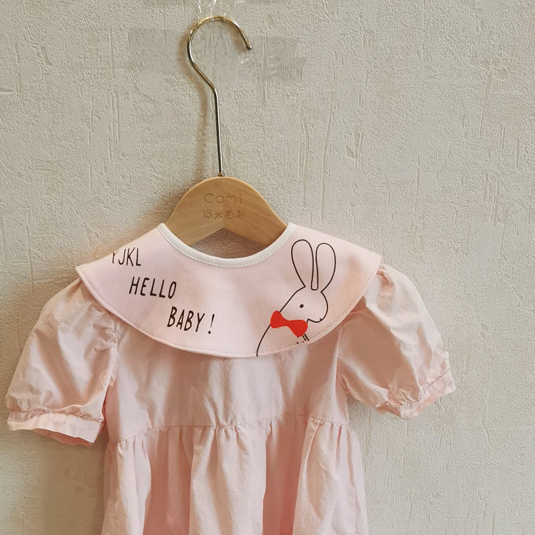 Ins New 360 Rotatable Baby Bib Cotton Baby Saliva Towel Waterproof Bib Baby Supplies