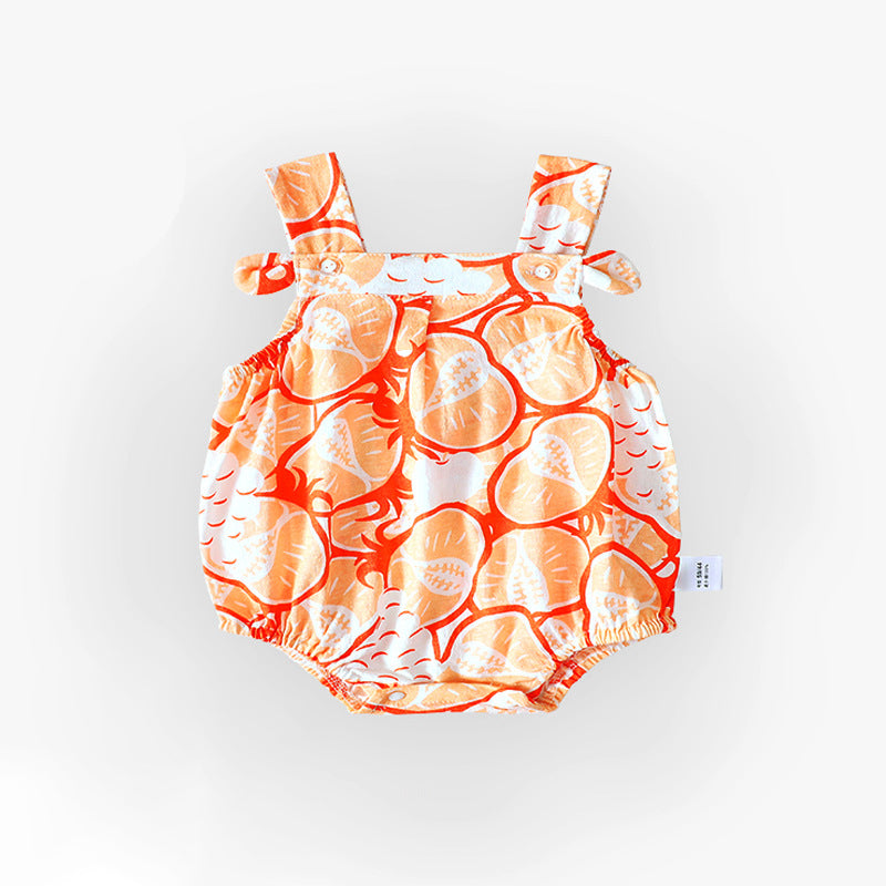 Baby Sling Bag Fart Clothes Baby Summer Thin Section Female Baby Suspender One-Piece Clothes Princess Summer Clothes Triangle Rompers