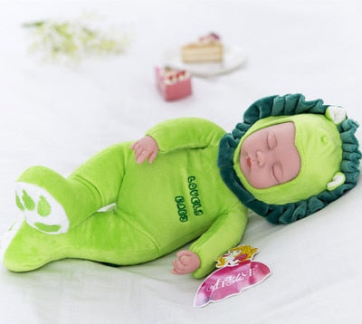 35CM Plush Stuffed Toys Baby Dolls Reborn Doll Toy For Kids Accompany Sleep Cute Vinyl Plush doll Girl Lifelike Kids Toys Gift