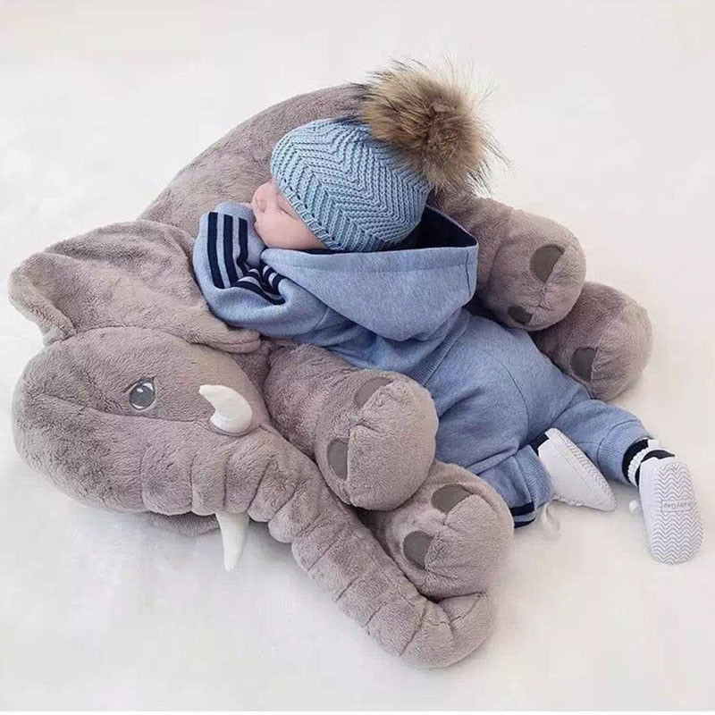 40CM 60CM 5 Colors Long Nose Plush Elephant Toy Lumbar Elephant Pillow Baby Appress Doll Bed Cushion Kids Toy Gift For Girl