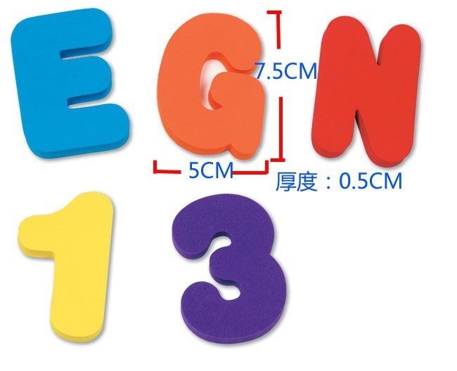 Baby Foam Letter and Numbers Stickers Water Stickers Toy Kids Children Floating Bath Shower Toy