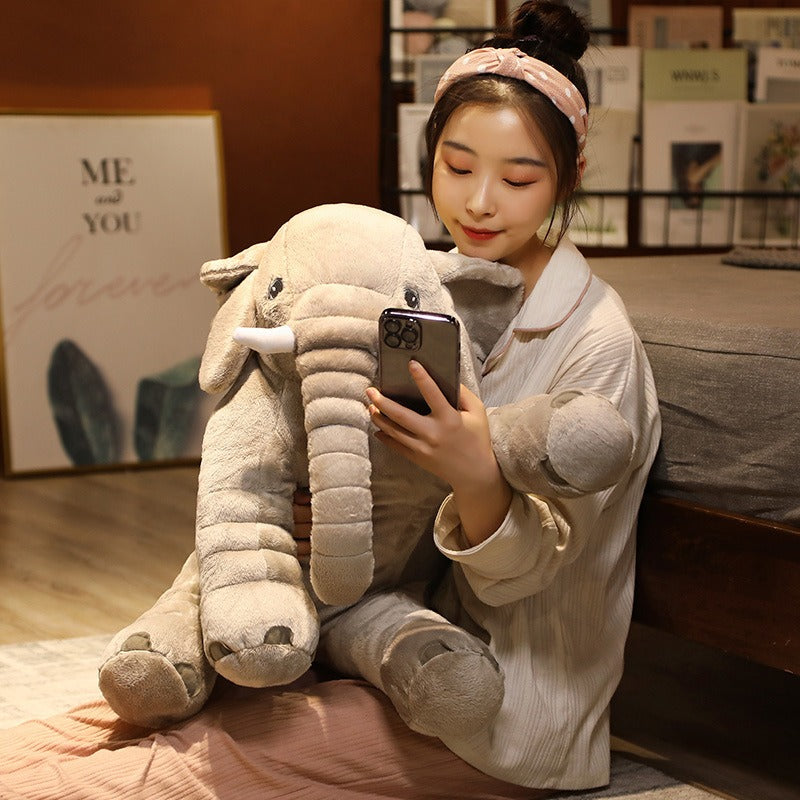 Popular Elephant Doll WeChat Same Plush Toy Comfort Pillow for Sleeping Dolls Baby Sleeping Pillow