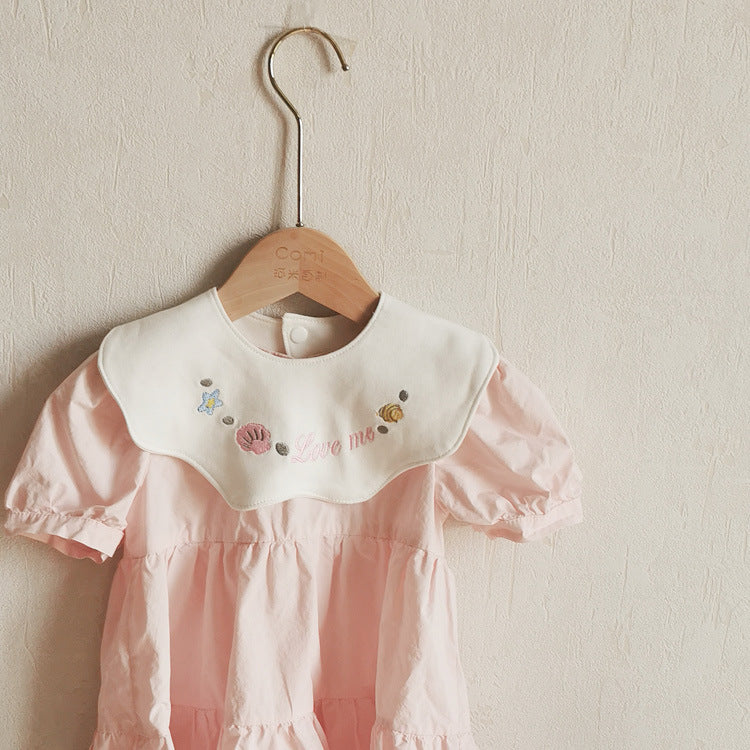 Ins New 360 Rotatable Baby Bib Cotton Baby Saliva Towel Waterproof Bib Baby Supplies