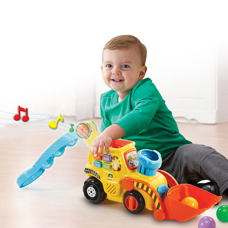 Bob Ball Push Music Drag Toy Baby Dolly Learning Toy Multi-Function Game Forklift