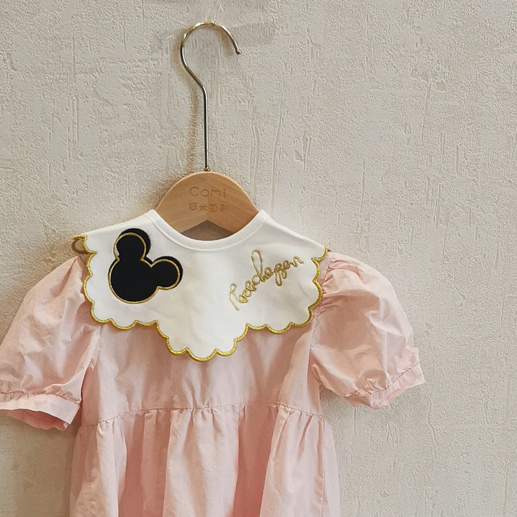 Ins New 360 Rotatable Baby Bib Cotton Baby Saliva Towel Waterproof Bib Baby Supplies