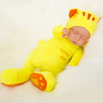 35CM Plush Stuffed Toys Baby Dolls Reborn Doll Toy For Kids Accompany Sleep Cute Vinyl Plush doll Girl Lifelike Kids Toys Gift