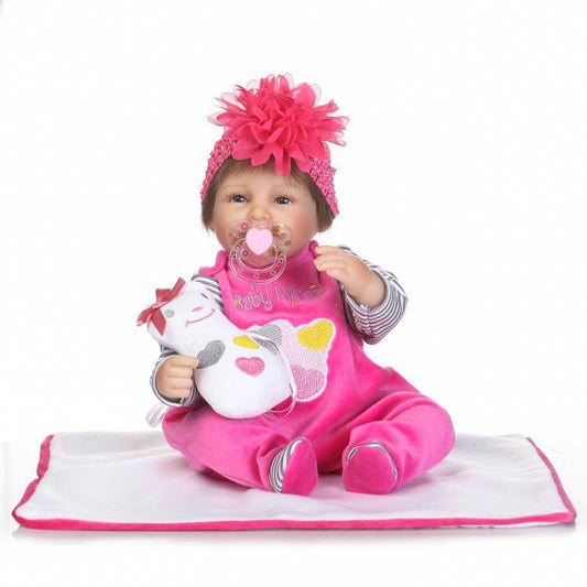 New 18 Inches 42cm Silicone Doll Reborn Baby Kawaii Kids Toys Girls boneca Gift bebe Dolls brinquedos dolls house plamates