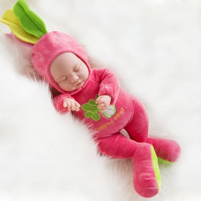 35CM Plush Stuffed Toys Baby Dolls Reborn Doll Toy For Kids Accompany Sleep Cute Vinyl Plush doll Girl Lifelike Kids Toys Gift