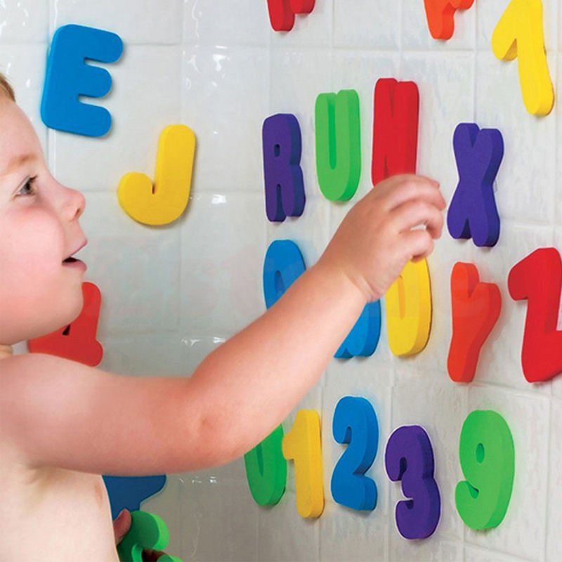 Baby Foam Letter and Numbers Stickers Water Stickers Toy Kids Children Floating Bath Shower Toy