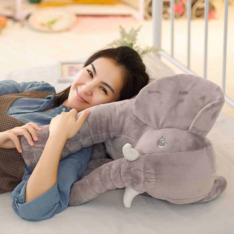 40CM 60CM 5 Colors Long Nose Plush Elephant Toy Lumbar Elephant Pillow Baby Appress Doll Bed Cushion Kids Toy Gift For Girl