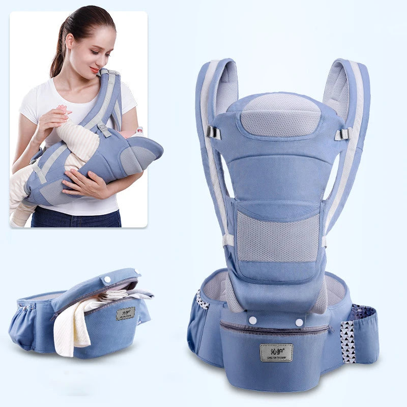 New 0-48 Month Ergonomic Baby Carrier Infant Baby Hipseat Carrier 3 In 1 Front Facing Ergonomic Kangaroo Baby Wrap Sling