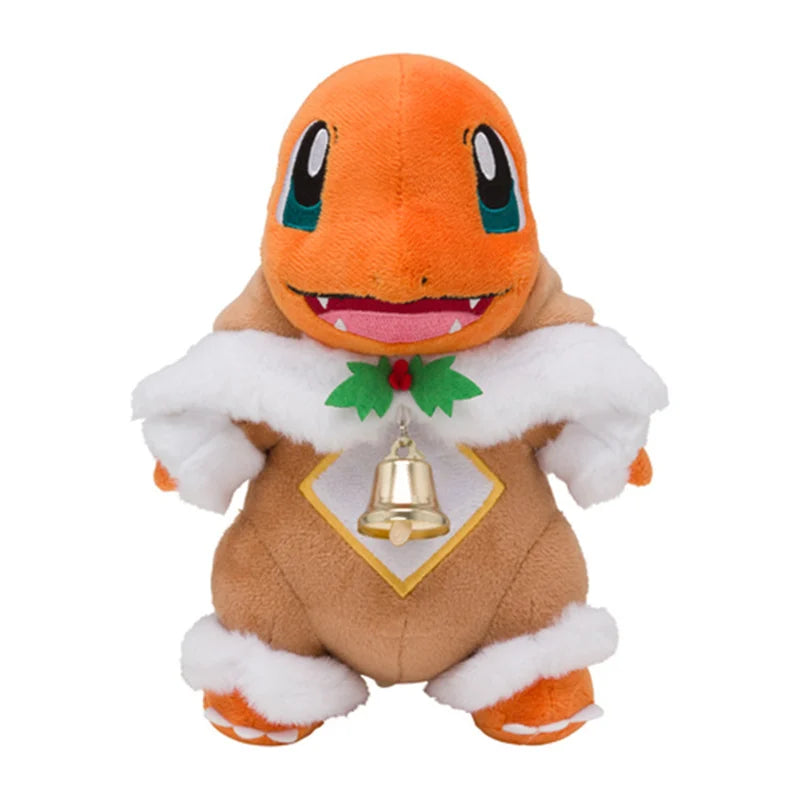 25cm Anime Charmander Plush Toys Merry Christmas Sawsbuck Poncho Charmander Stuffed Plush Toys Dolls Gifts